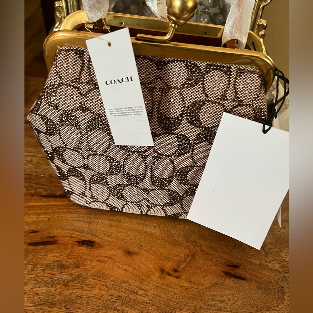 Small Coach Crystal Kisslock bag
